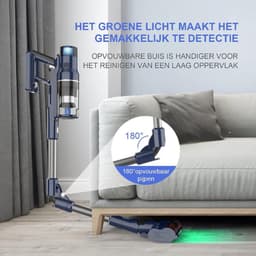 Steelstofzuiger Draadloos - 7-in-1 Stofzuiger - 4 Vermogensniveaus - 480W - 65 Minuten Looptijd - 180 Graden Opvouwbaar — thumbnail 5