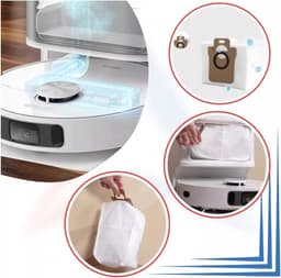 12 x Stofzakken Vervanging voor Dreame L20 Ultra/L10s Ultra/L10 Ultra - grote capaciteit - hoge kwaliteit - Dreame: Bot L20 Ultra Bot L30 Ultra Bot L10s Ultra Bot L10 Ultra Bot L10 Prime Xiaomi: Xiaomi Robot X10 Xiaomi Robot X10 Robot X20+ — thumbnail 5