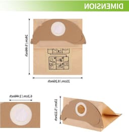 6 Pack Vacuum Bags voor Kärcher WD2 MV2 en andere modellen - Stofzakken voor krachtige reiniging en optimale filtratie — thumbnail 2