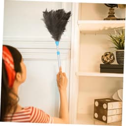 Stoffer Plafondventilator - Stofdoek Veren - Hoge Oppervlakken Reinigen - Uitschuifbare Steel - 76 cm - Zilver — thumbnail 3