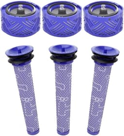 6-stucks vervangende HEPA-filters voor voor- en na-motor voor Dyson V6 DC58 DC59 DC62 DC72 DC74 SV03 SV04 SV05 SV06 SV07 SV08 SV09 Absolute Animal Motorhead stofzuiger — thumbnail 1
