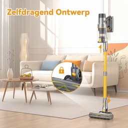 Steelstofzuiger - Draadloze Stofzuiger - Huis Reinigen - Automatische Zuigkracht - 75 Min Werktijd - Goud — thumbnail 2