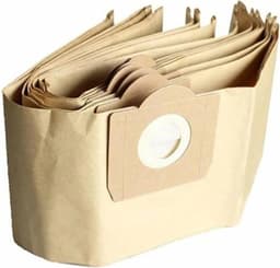 Set van 5 rechte stofzakken geschikt voor Kärcher NT20, NT25, NT30, MV3, WD3, WD3200, WD3300 en A2204 stofzuigers - vervangende accessoires. — thumbnail 1