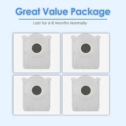 6 stuks stofzakken - Voor ECOVACS DEEBOT X8 / X8 PRO OMNI/ X9 Pro Omni/ T80 Omni/ T50 PRO Omni/ T50 MAX PRO Omni/ T30C — thumbnail 5