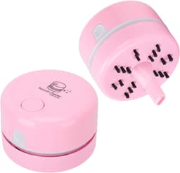 Mini Stofzuiger - Desktop Reiniger - Bureau Schoonmaken - Stille Werking - 9x9x7 cm - Roze — thumbnail 3