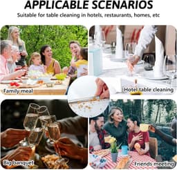 Tafelkruimelverzamelaar - Kruimelblik Tafelreiniger - Tafel Snel Schoonmaken - Gebogen Ontwerp - 2 stuks - Zilver — thumbnail 4