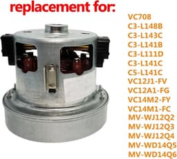 Stofzuiger Motor - Reserveonderdeel Motor - Stofzuiger Reparatie - Hoge Sterkte Metaal - 220V - Grijs — thumbnail 3