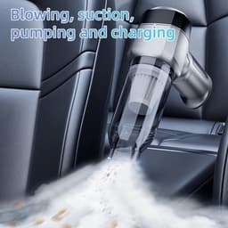 Draagbare Stofzuiger - Handreiniger - Auto Interieur - Sterke Zuigkracht - 500 Gram Capaciteit - Zilver — thumbnail 5