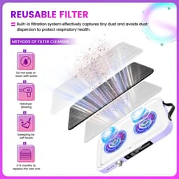 Nagelstofverzamelaar - Nagelstofzuiger - Nagels Vijlen - Sterke Zuigkracht - 80 W - Wit — thumbnail 3