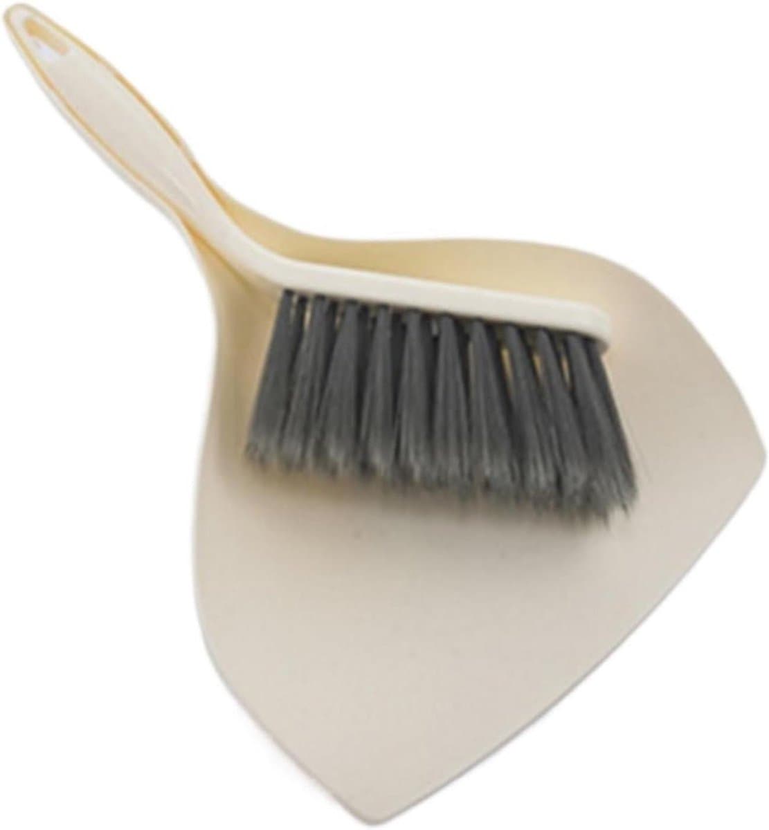 Handveger Stofblik - Reinigingsset - Thuis Opruimen - Ruimtebesparend Ontwerp - 29 x 19 cm - Beige — afbeelding 1