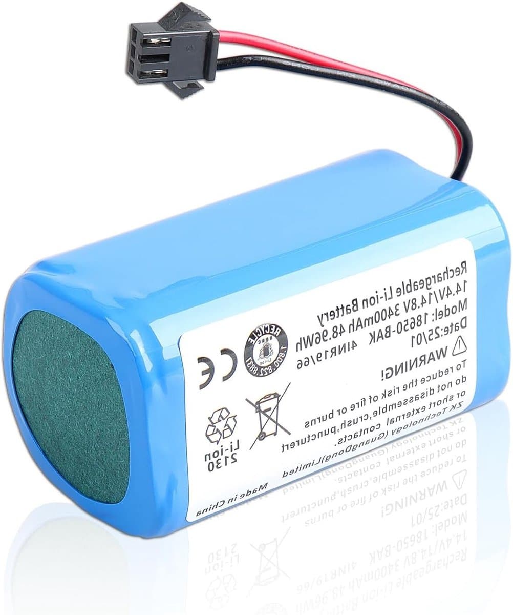 Krachtige 3400mAh 14.4V Vervangende Batterij voor Robotstofzuigers zoals Eufy RoboVac en Ecovacs Deebot, Geschikt voor Langdurig Gebruik en Betrouwbare Prestaties — afbeelding 1
