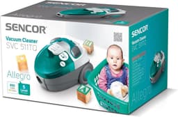 Stofzuiger zonder zak - Cilinderstofzuiger ECO - Efficiënt schoonmaken - 4e generatie cycloonsysteem - 15 liter reservoir - Grijs turquoise — thumbnail 2