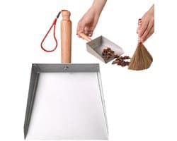 Stofschuiver - Handveger - Snel Opruimen - Roestvrijstalen Rand - 115 cm - Houtkleurig