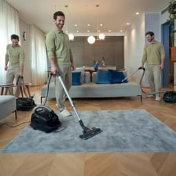 Stofzuiger met zak - Krachtige reiniger - Vloeren schoonmaken - Bijzonder stil - 35 liter inhoud - Zwart grijs — thumbnail 5