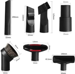 6-delige set stofzuigermondstukken, voorvoor diverse stofzuigers, universele stofzuigeraccessoires. — thumbnail 4
