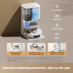 Dreame Robotstofzuiger L50s Pro Ultra - Robotstofzuiger met dweilfunctie - Automatisch Leegstation - 30.000 Pa zuigkracht - Geschikt voor huisdierharen - DryBoard - Wit — thumbnail 4
