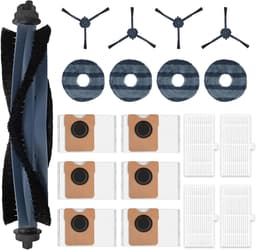robotstofzuiger onderhoudsset - 19 stuks - Vervangende Onderdelen - Geschikt voor Eufy Robotstofzuiger OMNI C20 - Inclusief 6 stofzuigerzakken & 1 Roterende borstel & 4 zijborstels & 4 dweildoeken & 4 Filter - Complete Reinigingsset — thumbnail 1