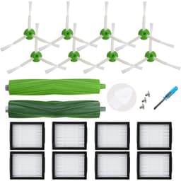 Set van 20 - Stofzuiger Vervangingsset - geschikt voor iRobot Roomba I7+ E5 E6 i7 - E5 - E6 - E7 – 2Borstel Kit – 8HEPA Filter – 8Zijborstel - Een flexibele borstel, een schroevendraaier en drie schroeven - Onderhoudsset — thumbnail 1