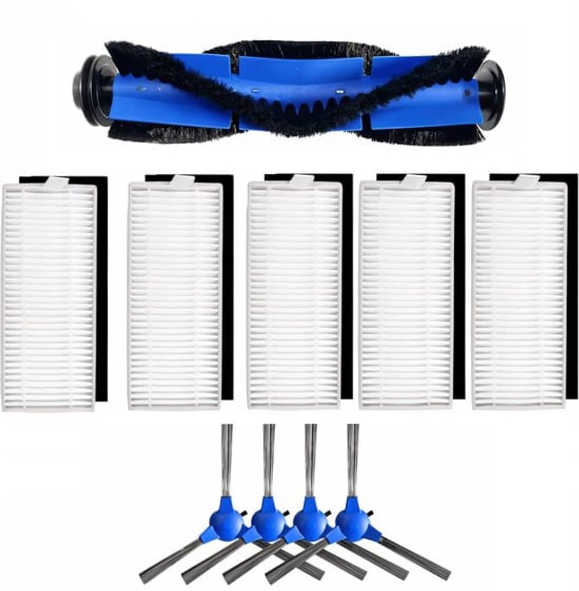 15x Borstel & Filter set geschikt voor Eufy Robovac 11s 15C 30C 35C & Robovac - borstel - Filter — afbeelding 1