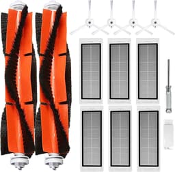Accessoires reserveonderdelen Geschikt voor Xiaomi Roborock S6 S60 S65 S5 Max S5 S50 S51 S55 stofzuiger, 2 hoofdborstels, 6 Hepa-filters, 4 zijborstels, 1 reinigingsgereedschap, 1 schroevendraaier — thumbnail 1