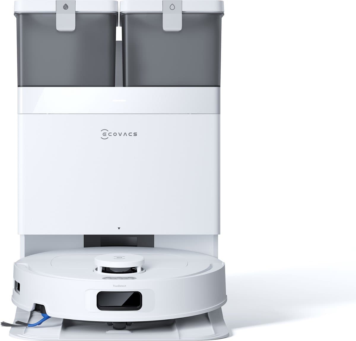 ECOVACS - DEEBOT T30C Gen 2 - Stofzuig en dweilrobot (Wit) - 25.000 Pa zuigkracht- Zelfreinigende Robotstofzuiger met Warmwater – Dweilsysteem - Automatisch Leegstation - Geschikt voor dierenharen — afbeelding 1