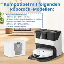 10 stofzuigerzakken met grote capaciteit van 3 liter Geschikt voor Roborock Q7 L5+/Q10 S5+/Q10 X5+/Q5 Pro+/Q5+/Q5 Max+/S8 Pro Ultra/S7 MaxV Ultra/S7 Pro Ultra/Q8 Max+/S8+/Q7+/Q7 Max+ — thumbnail 1