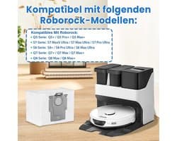 10 stofzuigerzakken met grote capaciteit van 3 liter Geschikt voor Roborock Q7 L5+/Q10 S5+/Q10 X5+/Q5 Pro+/Q5+/Q5 Max+/S8 Pro Ultra/S7 MaxV Ultra/S7 Pro Ultra/Q8 Max+/S8+/Q7+/Q7 Max+