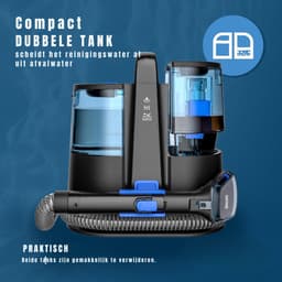 KIRA® Vlekkenreiniger - Vlekkenreiniger voor Bank & Tapijt - Krachtige Tapijtreiniger Machine - Zwart/Blauw - 35cm x 30cm x 33cm — thumbnail 4