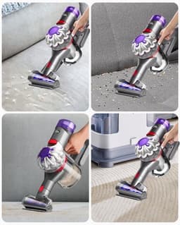 Mini Turbine Nozzle voor V7.V8.V10.V11.V15 Stofzuigers, Elektrische Matrasborstel Compatibel voor Korte Stapel Tapijten en Harde Vloeren, Ideaal voor het Schoonmaken van Matrassen Grijs — thumbnail 4