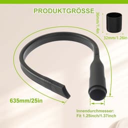 Flexibel spleetmondstuk voor stofzuigers, 62 cm lang, plat verlengstuk voor stofzuigers met een aansluiting van 32 mm en 35 mm. — thumbnail 4