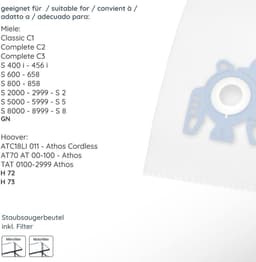 20x Originele Vervangingszakken MSM 10 – 5-laags Hygiënezakken met Microfilter voor Miele C3 Serie — thumbnail 3
