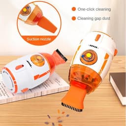 Mini Stofzuiger - Bureaustofzuiger Tafel - Bureau Schoonmaken - Afneembare Stofbak - 55ml Inhoud - Oranje — thumbnail 3