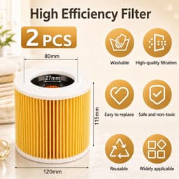 2 Cartridge Filter, WD3 Filter with 4 Mounting Screws Compatible with WD3, WD2, WD1, MV3, MV2, A, K, KNT, NT, SE and - ShopVlot — thumbnail 4