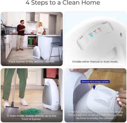 Vacuüm Stofpan - Automatische Afvalbak - Thuis Reinigen - Contactloze Sensor - 3.6 Liter - Wit — thumbnail 4