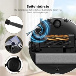 PromoHome Accessoireset voor Dreame Aqua10 Ultra Roller Complete robotstofzuiger, 20 stuks – 2 hoofdborstels, 2 dweilpads, 6 stofzakken, 4 HEPA-filters, 4 zijborstels — thumbnail 2