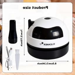 Mini Tafelstofzuiger - Draagbare Stofzuiger - Bureau Schoonmaken - USB Oplaadbaar - 8.5 x 7 x 8.5 cm - Zwart — thumbnail 1