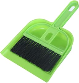 Miniatuur Veegset - Kleine Stoffer Blik - Bureau Schoonmaken - Ergonomische Grip - 43 Gram - Blauw Groen — thumbnail 1