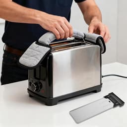 Kruimellade Broodmaker - Ovenbakje Onderdelen - Apparaat Schoonhouden - Hittebestendig Metaal - 17.5cm Breed - Zilver — thumbnail 2
