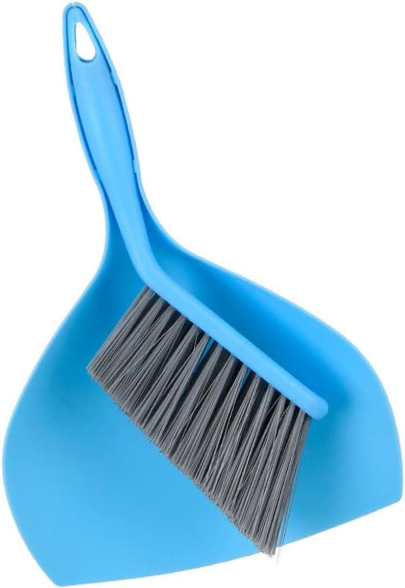 Mini Bezem en Stoffer Set - Kleine Schoonmaakset - Bureau Schoonmaken - Met Ophanggat — afbeelding 1