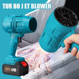 Turbine Ventilator - Luchtblazer Drogere - Auto Interieur Reinigen - Krachtige Luchtstroom - 322 km/u - Blauw — thumbnail 3
