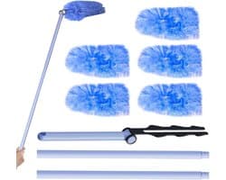 Microfiber Stoffer - Plumeau Verstelbaar - Huis Schoonmaken - 180 Graden Draaibaar - 80 cm - Grijs