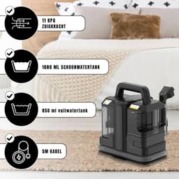 Ploutos® Vlekkenreiniger - 450 W Hoog - Draagbare Tapijtreiniger - Zwart - 30cm x 26cm x 16cm — thumbnail 5