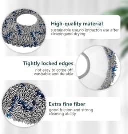 6 stuks accessoires wisdoeken voor Ecovacs Deebot T50 Pro Omni/N30 Pro Omni/T30 Pro/T30S/T20 Omni/T10 Omni/X1 Omni/X2 Omni robotstofzuiger, herbruikbare en wasbare reserveonderdelen — thumbnail 2