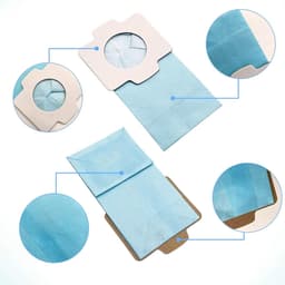 12x Stofzakken - geschikt voor Makita DCL182ZB, DCL182, CL107FD, DCL282, CL121D, CL002G - 194566-1 Blauw - voor kruimeldief snoerloos, handstofzuiger — thumbnail 3