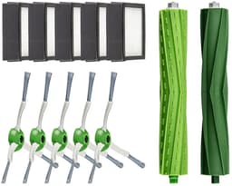 SQOON® Complete Onderhoudsset / Accessoire Kit Geschikt voor iRobot Roomba e5/e6/e7 en i1/i1+/i3/i3+/i4/i4+/i5/i5+/i6/i6+/i7/i7+/i8/i8+ – 5 HEPA-filters, 5 zijborstels & 2 rubberen rolvegers — thumbnail 1