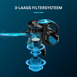 Steelstofzuiger met snoer - Steelstofzuiger - Stofzuiger - 18Kpa - 600W - Vloer - Tapijt - Auto - 1 liter - Reservoir - 6 m snoer — thumbnail 2