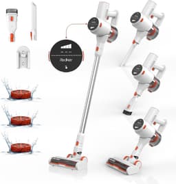 REDKEY® Steelstofzuiger - Steelstofzuiger Draadloos - Steelstofzuigers - Steelstofzuiger Zonder Zak Op Accu - Stofzuiger Draadloos - Stofzuiger Robot - Steelstofzuiger Met Snoer - Steelstofzuiger Wit — thumbnail 1