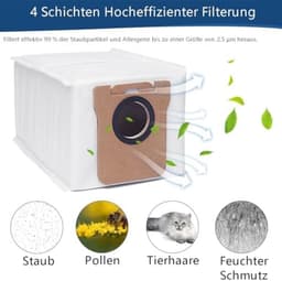 10 stuks stofzuigerzakken geschikt voor Xiaomi X10+ / X20+ & Dreame L10s Ultra, Dreame L10 Ultra, L20 Ultra, X40 Ultra stofzuigerrobot, stofzak reservezak accessoireset, 2,5 l grote capaciteit — thumbnail 4