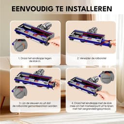 ZENC® Aangedreven Zuigmond Geschikt Voor Dyson Steelstofzuiger V15, V11, V10, V8 & V7 - Turbo Borstel - Vloerzuigmond - Stofzuigermondstuk - Opzetstuk - Mondstuk - Stofzuigeraccessoires - Grijs — thumbnail 2