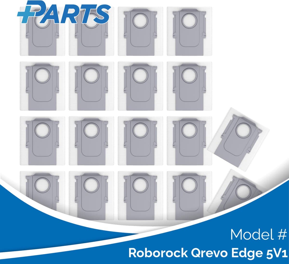 Roborock Qrevo Edge 5V1 Stofzakken (18 Stuks, Plus.Parts® alternatief voor 8.02.0239) — afbeelding 1